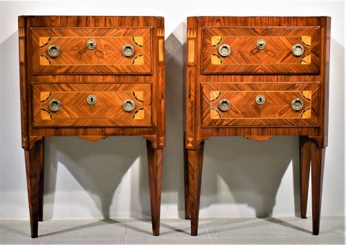 Two Commode Louis XVI - Italy 18th century - Furniture Style Louis XVI